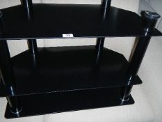 A black TV stand