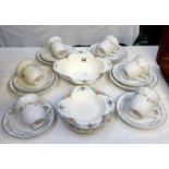 An Alfred Meakin Harmony pattern porcelain tea set
