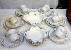 An Alfred Meakin Harmony pattern porcelain tea set