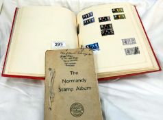 2 albums of stamps including Victorian 1d reds