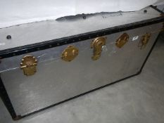 A large metal trunk