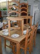 An old table and 6 chairs