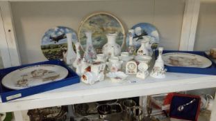 5 Royal Doulton plates & a large quantity of small vases including Aynsley etc.