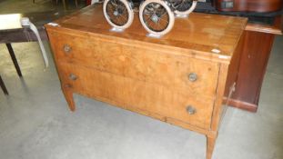 A 19th C Italian fruitwood commode chest