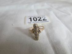 A 5 stone horizontal diamond ring, high carat,