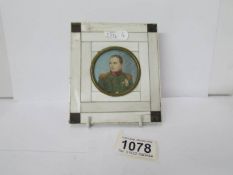 A miniature portrait of Napoleon Bonaparte