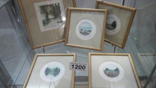 5 framed and glazed miniature limited prints by Mark Spain