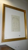 A Pablo Picasso print entitled Deux Nus (Two Nudes) possibly artist proof with stamp,