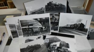 A quantity of railway black and white photographs 1950s to 1990s of steam diesel,