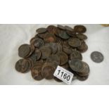 120 old Queen Victoria copper pennies