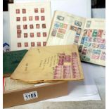 A box of small stamp albums and 25 penny reds 1858-1870