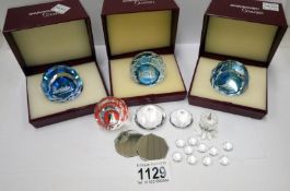 3 unusual Swarovski souvenir paperweights & other swarovski crystal