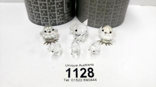 4 Swarovski bird figures in original boxes