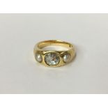 A 1.25 carat solitaire old cut diamond 18ct gold ring size L