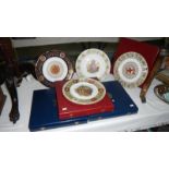 A Minton heraldic plate and 3 Spode heraldic plates