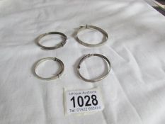 4 children's silver bangles