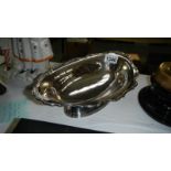 A silverplate footed dish