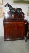 A mahogany Edwardian sideboard a/f