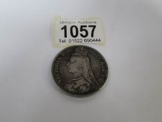 An original 1891 silver crown