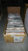 Approx 170 7" vinyl 45 rpm records from 60s, 70s, 80s including folk, rock, pop,