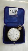 A silver cased pocket watch (not working)