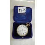 A silver cased pocket watch (not working)