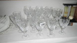 A collection of Royal Doulton wine glasses,