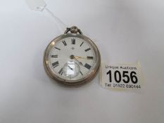 A silver pocket watch