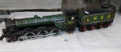 A tin plate LNER engine and tender