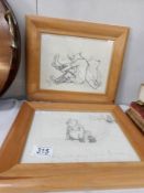2 framed and glazed Winnie the Pooh prints