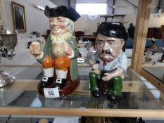 A Royal Doulton Toby jug 'Happy John' and a Staffordshire Toby jug