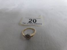 A 14ct white gold 20pt diamond ring