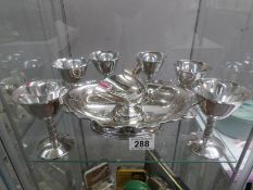 A silver plated basket,