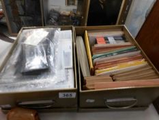 2 boxes containing a large quantity of black & white negatives of UK and overseas railways and