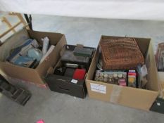 3 boxes of needlework items and needlework memorabilia