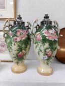 A pair of Victorian urns a/f