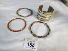 4 interesting old bangles