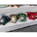 4 vintage dial telephones