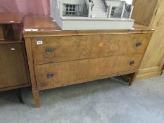 A Georgian chest of 2 large drawers