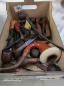 A mixed lot of vintage pipes including Plumb,