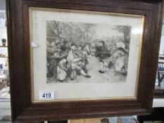 A Peter Breughel etching entitled 'A Dutch Fair',