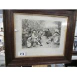 A Peter Breughel etching entitled 'A Dutch Fair',