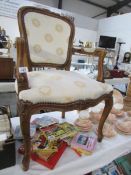 A mahogany framed arm chair