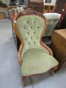 A mahogany ladies chair