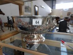 An ornate Sheffield plated punch bowl