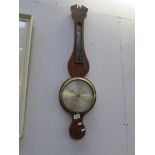 A mahogany inlaid barometer