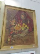 An oil on canvas still life signed J Clench