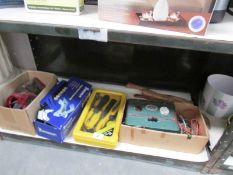 A shelf of assorted tools