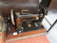 A vintage sewing machine