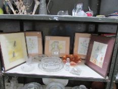 5 framed and glazed prints